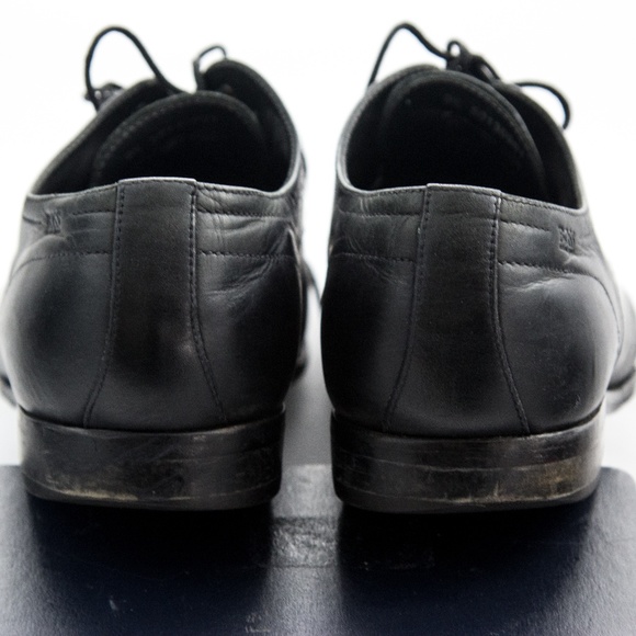 Hugo Boss Black Leather Lace-up Shoes Size 9.5 - Picture 7 of 8
